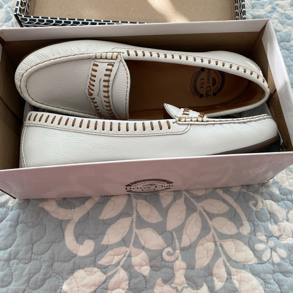 White flats never worn size 10